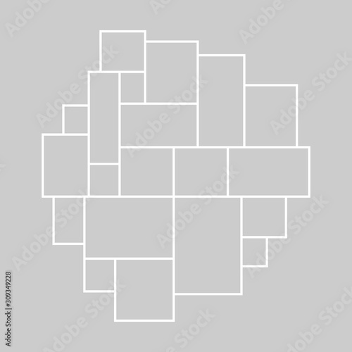 Templates collage frames for photo or illustration. Vector