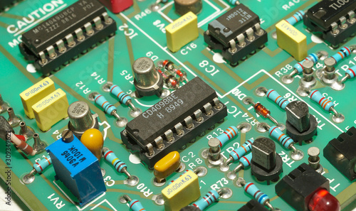 Canvas Print Macro photos, electronic boards, background images