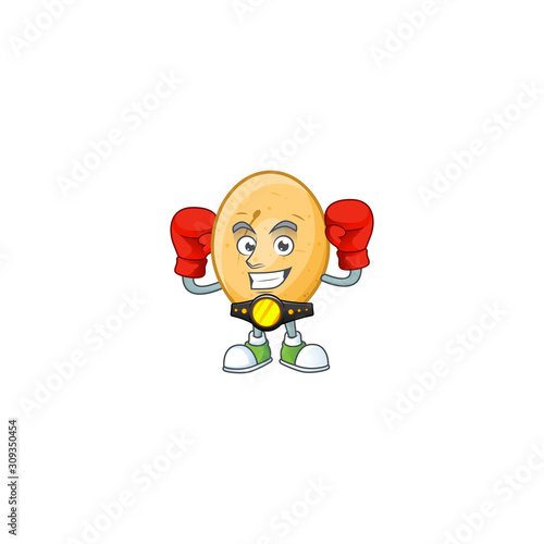 Funny Face Boxing potato cartoon character design
