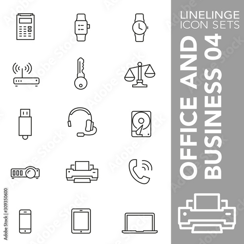 High quality thin line icons of office and business. Linelinge are the best pictogram pack unique design for all dimensions and devices. Vector graphic logo symbol and website content.