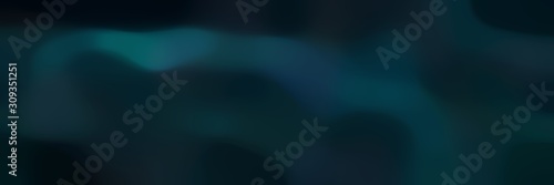 blurred horizontal background with very dark blue, teal green and black colors and space for text