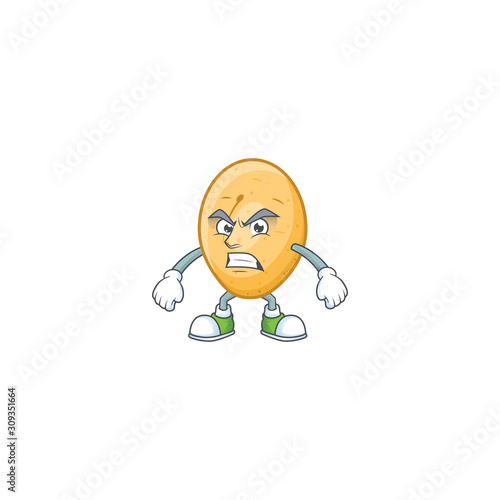 Picture of potato cartoon character with angry face