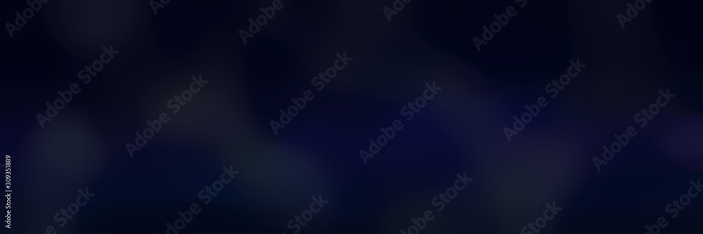 blurred bokeh horizontal background with black and very dark blue colors and free text space