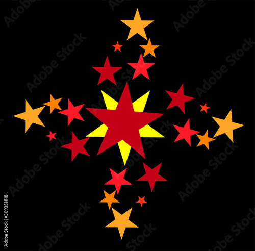 abstract background with stars