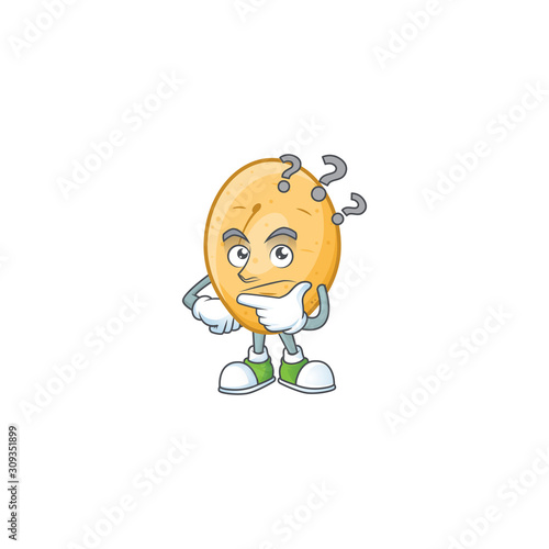 cartoon character of potato with confuse gesture