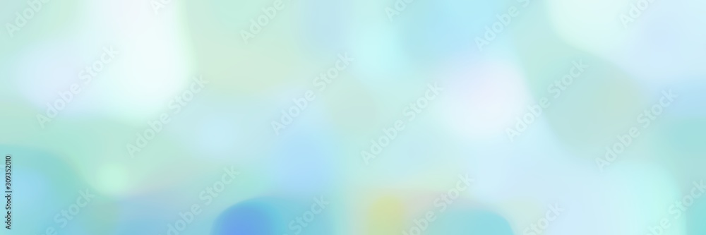 soft blurred horizontal background with pale turquoise, alice blue and sky blue colors and free text space
