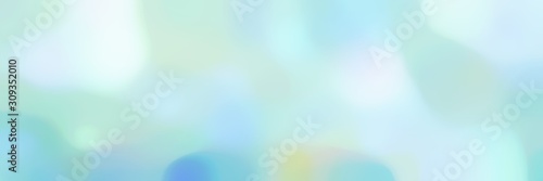 soft blurred horizontal background with pale turquoise, alice blue and sky blue colors and free text space