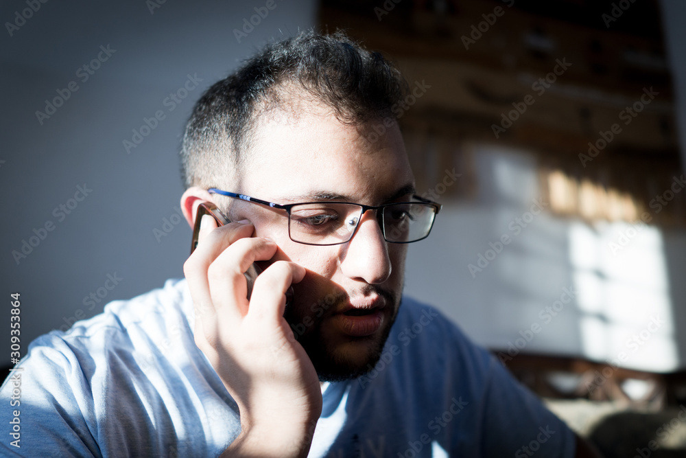 Arabic people using mobile Arabic people using mobile