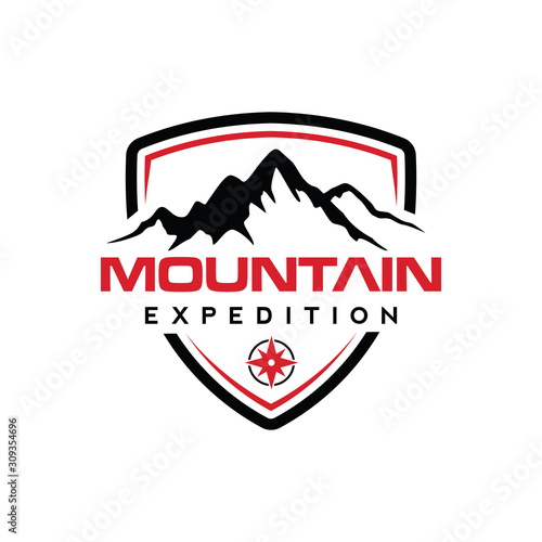 Mountain Logo, Mountain Expedition, Outdoor and Adventure Logo Vector