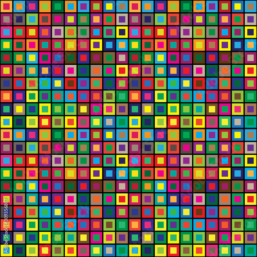 Abstract colored square modern seamless pattern