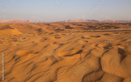 sand texture in the desert of dubai in the evening