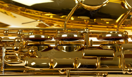 Saxophone's Mechnics in Close Up photo