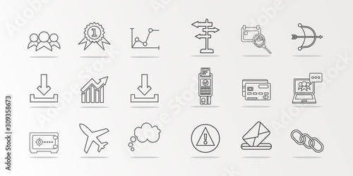 Business icons. illustration.symbol for website design