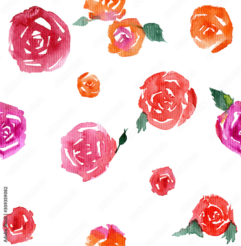 Seamless background of pink roses on a white. Seamless background of pink roses on a white.