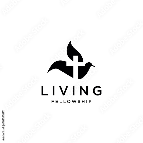 bird vector logo. Church logo vector