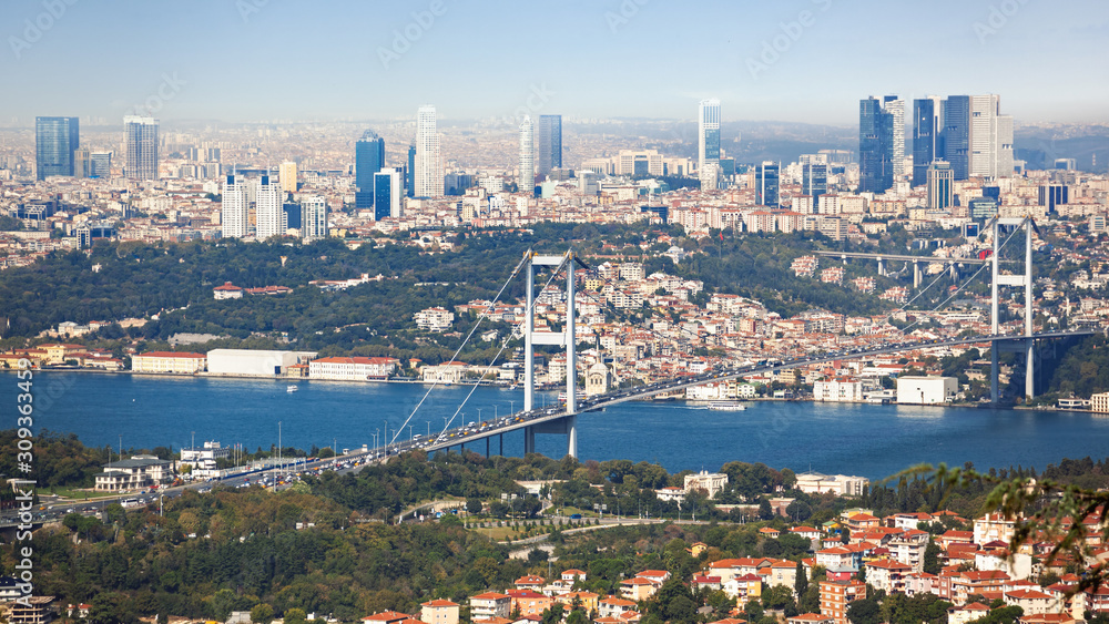 Bosphorus Bridge: a road between two continents.
