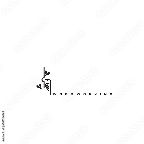 Woody Woodpecker bird on trees logo.