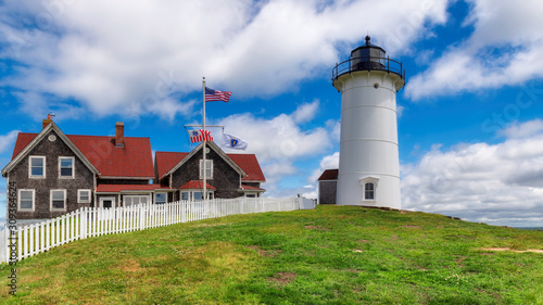 Nobska lighthouse in Cape Cod  Massachusetts  USA.