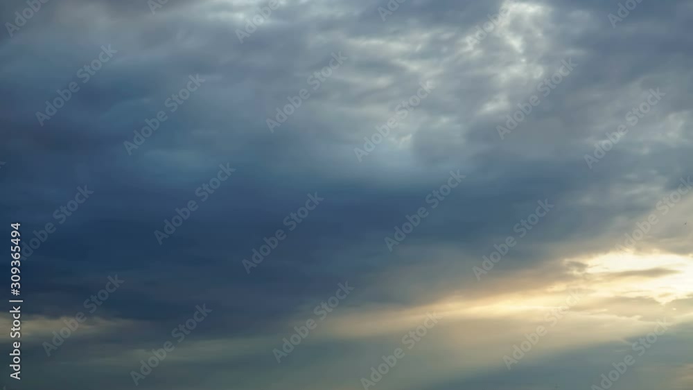 Dramatic clouds at sunset