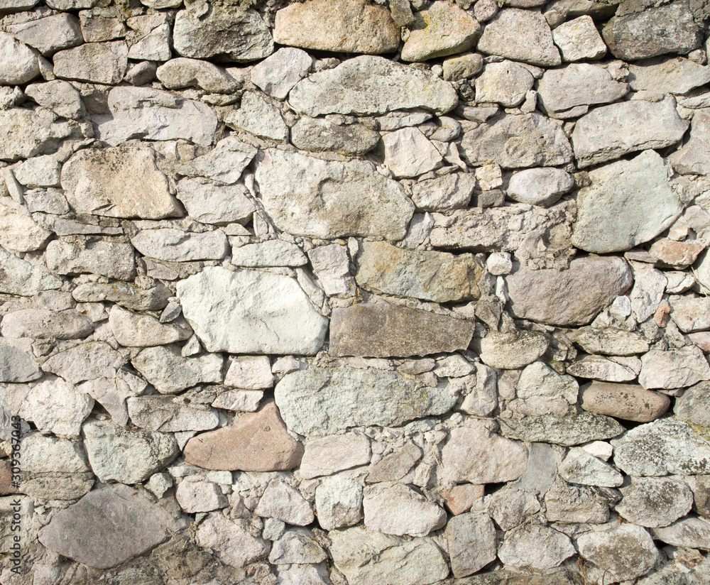 Old stone wall  closeup
