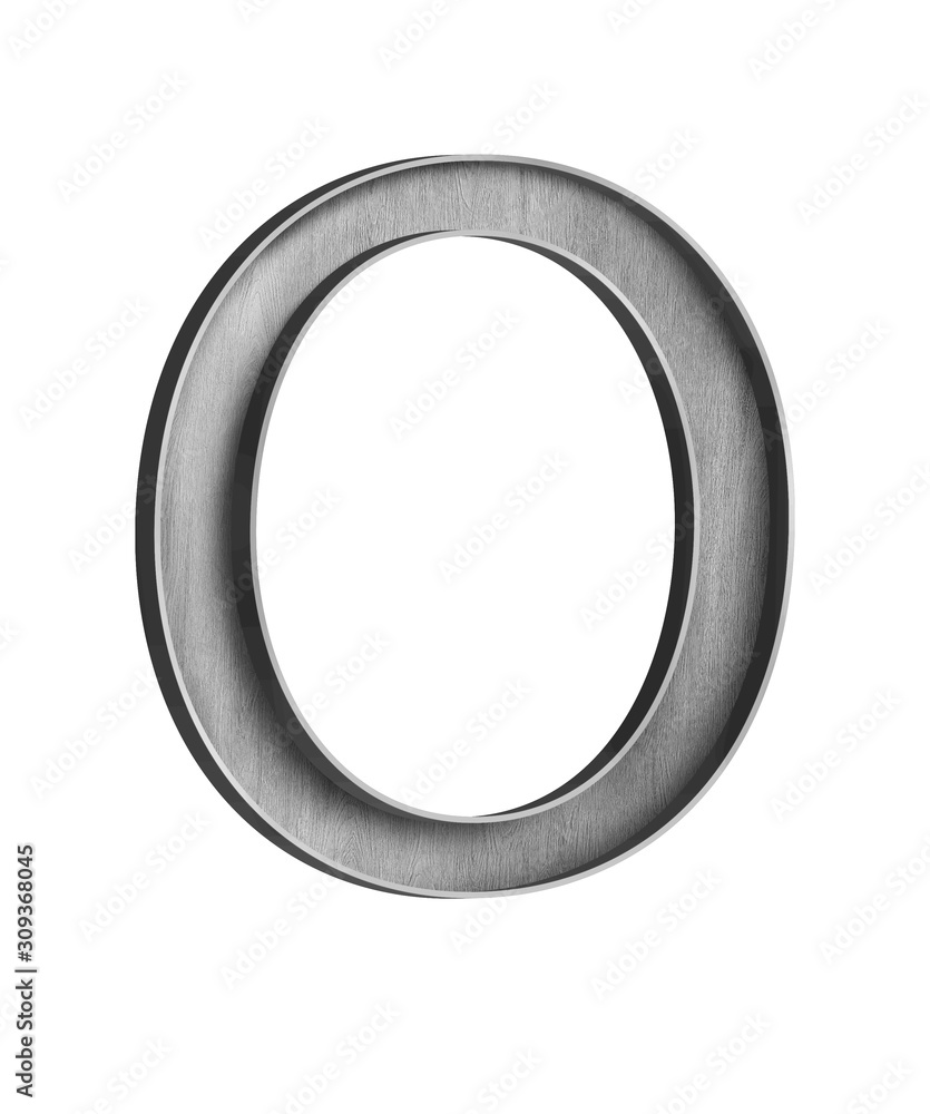 wooden letter with metal outer frame letter O wooden letter with metal outer frame letter O