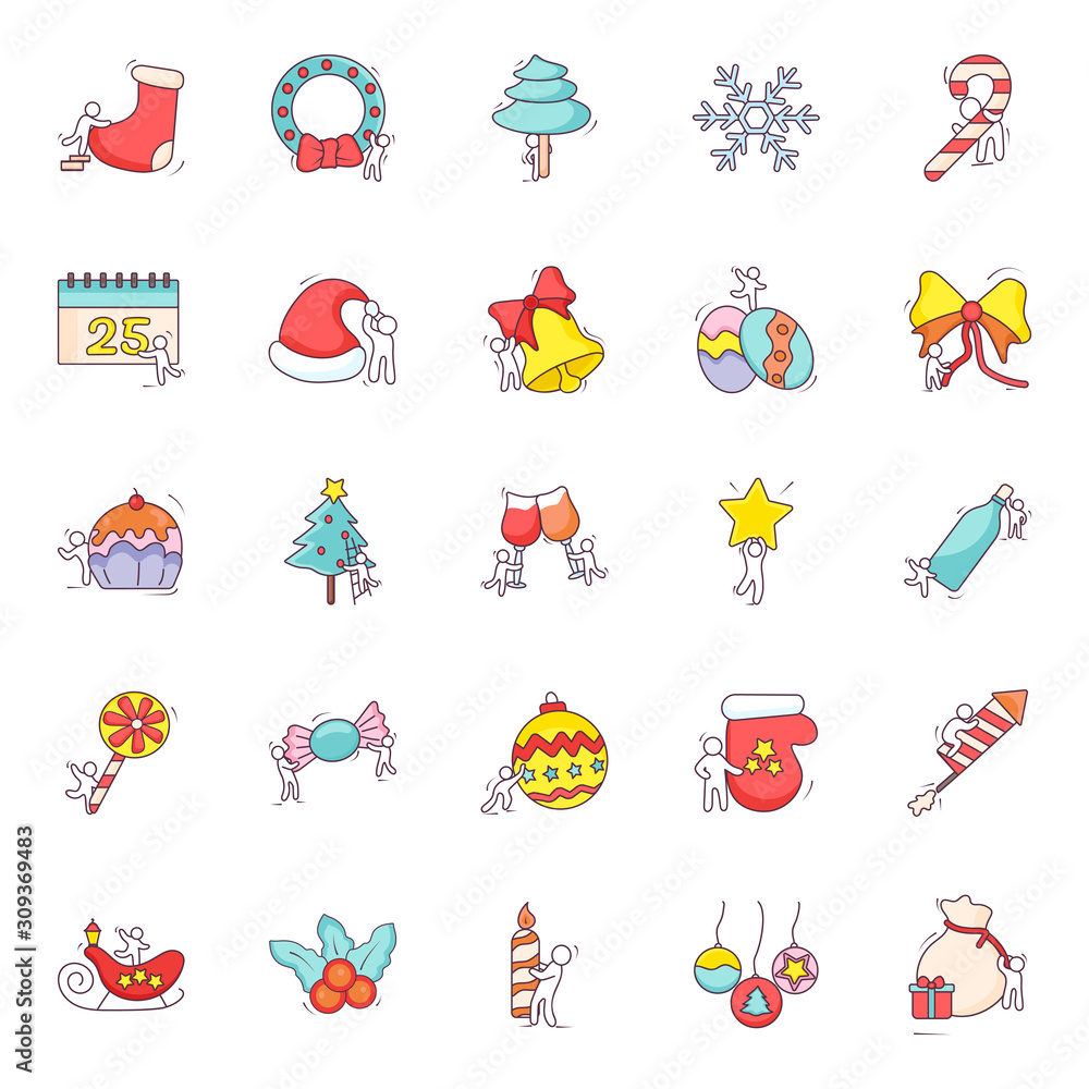 Pack Of Christmas Flat Icons 