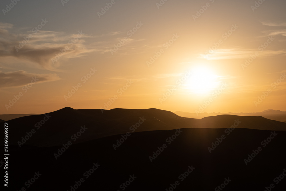 Sunset in Sahara, Morocco