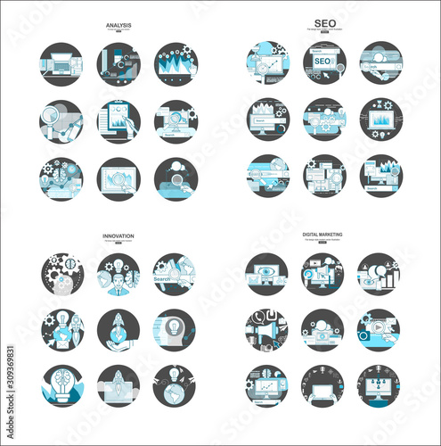 Social Network Vector Concept.Tax calculation, budget calculation, accounting, paperwork concept.Internet security and data protection concept.