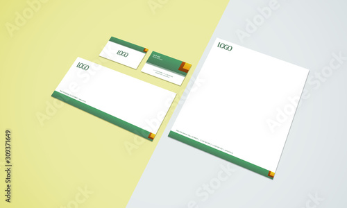 set of business stationery, box design