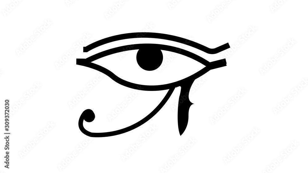 Eye of Horus symbol of the egyptian god Horus, hieroglyph Eye of Horus symbol of the egyptian god Horus, hieroglyph