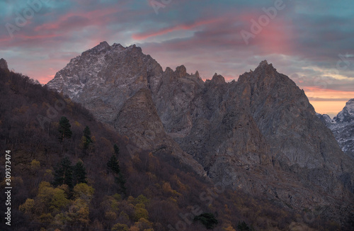 snowy mountains of the Caucasus.