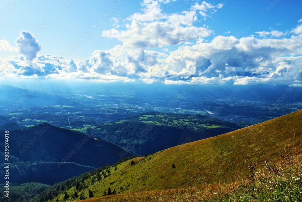 beautiful landscape with cloud and blue sky Particular landscape with the effect of the sun beautiful landscape with cloud and blue sky Particular landscape with the effect of the sun