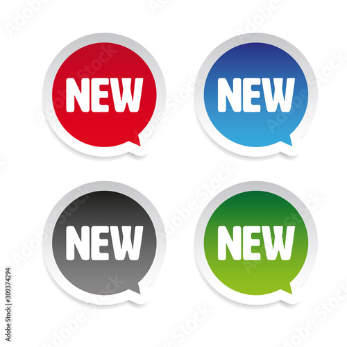 New Product sticker speech bubble