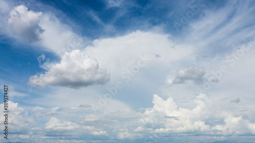 dramatic cloud moving above blue sky, cloudy day weather background