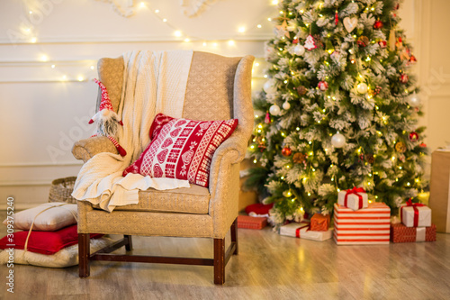 festive christmas and new year decorations