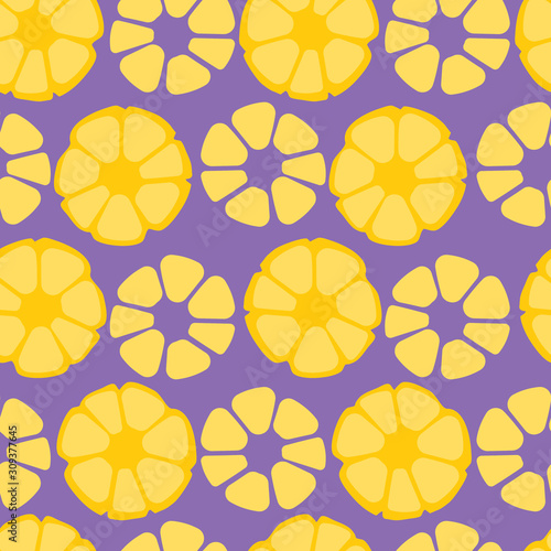 Vector seamless pattern with pineapple. For design packaging, textile, background, design postcards and posters.