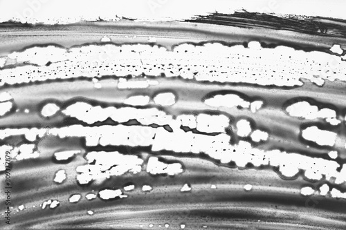 Abstract strokes of black and white gouache on paper for backgrounds