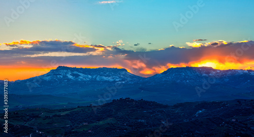 View of Enna and Calascibetta © bepsphoto