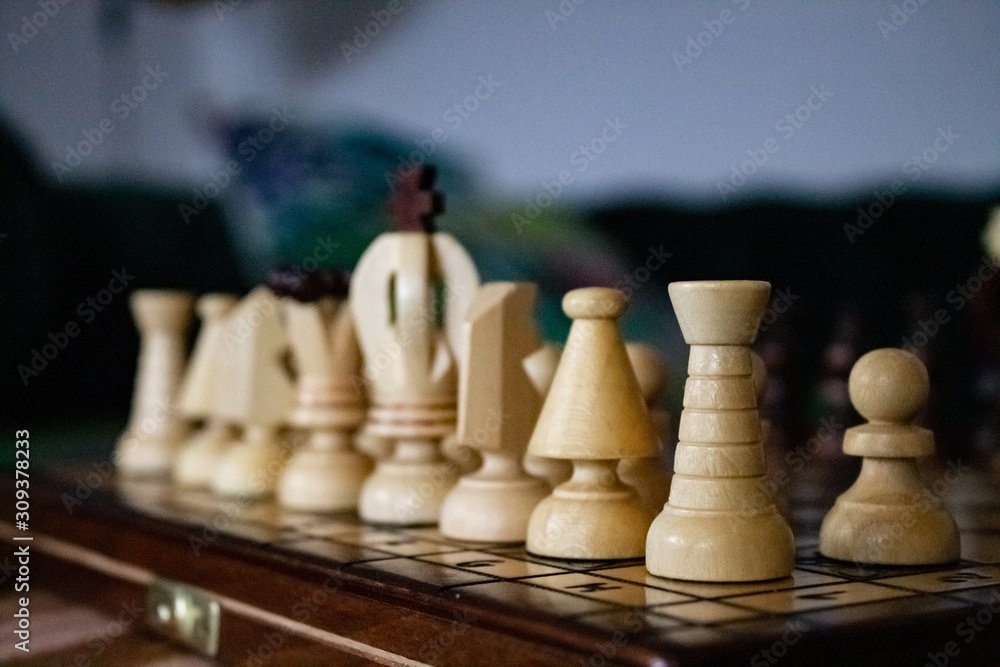 Chess in livingroom