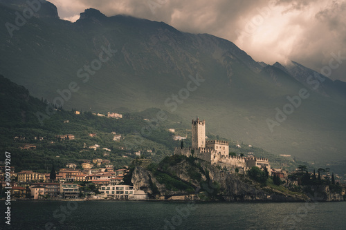 lake Garda Italy looking back to Malcesine