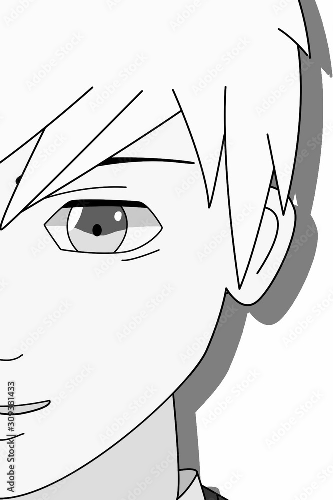 How to Draw a Manga Kid Face in Front View 