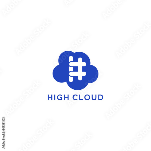 Free Download ABSTRAT ILLUSTRATION CLOUD WITH LETTER H C ICON LOGO TEMPLATE DESIGN VECTOR FOR YOUR BUSINESS - GFXLoad