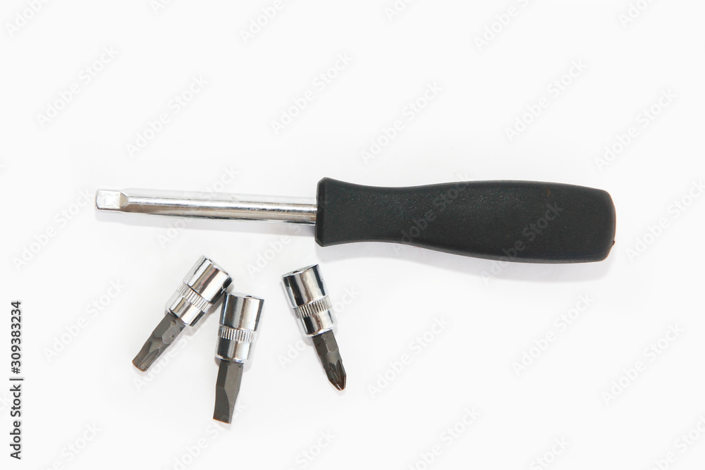 metal old rusty tools screwdriver and nozzles for repair and installation metal old rusty tools screwdriver and nozzles for repair and installation