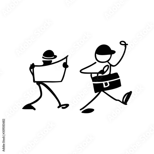 Construction engineer inspector goes with an assistant. The design engineer inspects the objects. Construction foreman with the Commission check the progress of wor