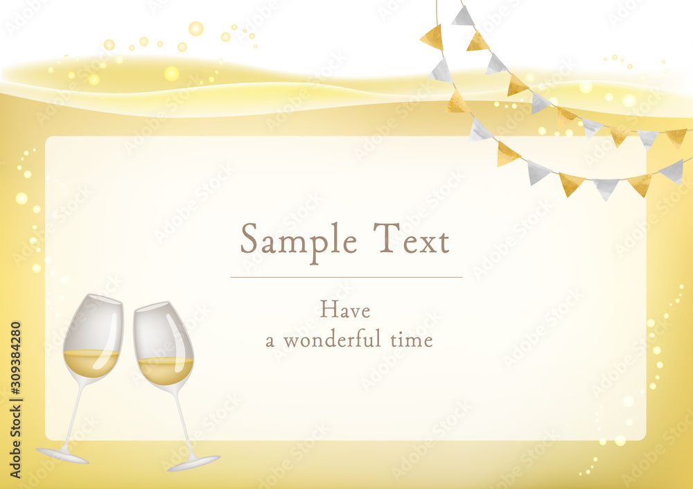 フレーム 背景 枠 カクテル シャンパン スパークリングワイン ベクター イラスト ドリンク 炭酸 Stock Vektorgrafik Adobe Stock