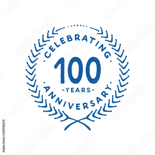 100 years design template. 100th logo. Vector and illustration.