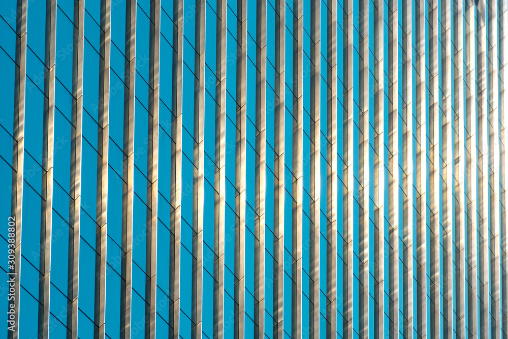 Obraz premium office building facade detail - modern architecture pattern -