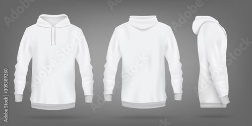 Sweatshirt blank template design realistic vector illustration isolated.