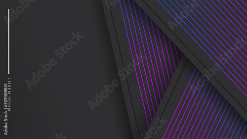 elegant dark background with line gradient blue purple