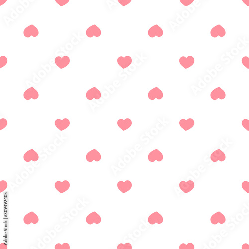 Seamless pattern with red hearts. Valentines Day backdrop. 14 february wallpaper.